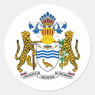 Sticker Rond Armoiries Du Guyana