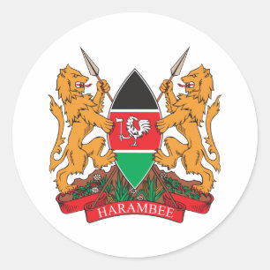 Sticker Rond Armoiries Du Kenya