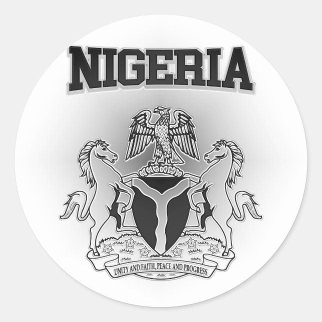 Sticker Rond Armoiries du Nigéria (Devant)