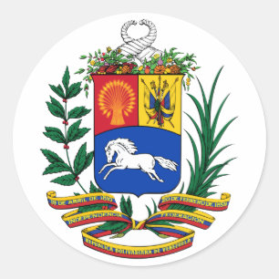 Sticker Rond Armoiries Du Venezuela