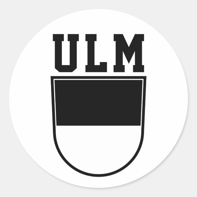 Sticker Rond Armoiries d'Ulm - ALLEMAGNE (Devant)