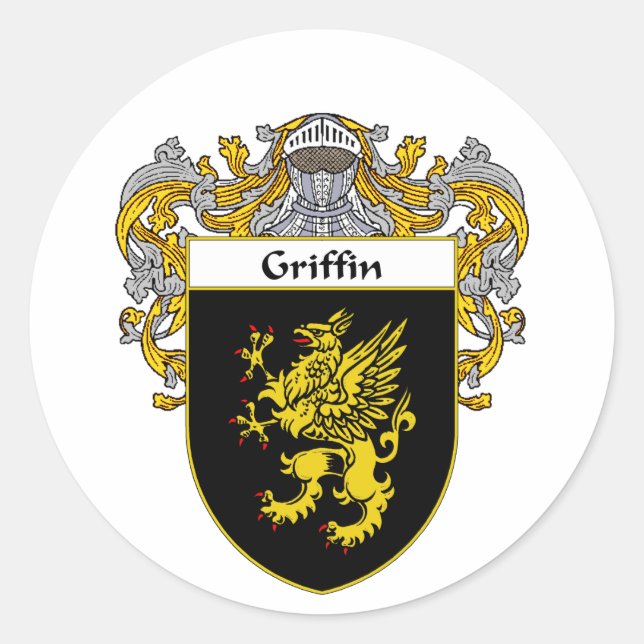Sticker Rond Armoiries en griffon (mannequins) (Devant)