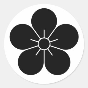 Sticker Rond [Armoiries familiales] Fleur de prunier
