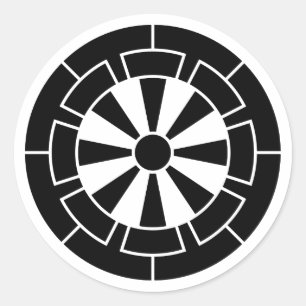 Sticker Rond [Armoiries familiales] Roue du clan Genji