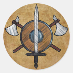 Sticker Rond Armoiries médiévales