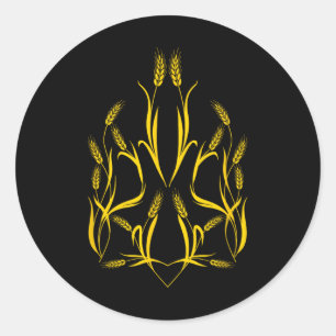 Sticker Rond Armoiries nationales Ukraine - Armes d'État Épis d