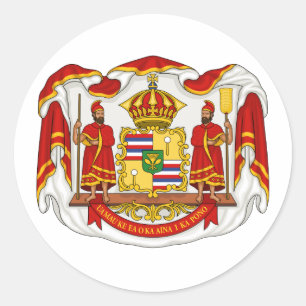 Sticker Rond Armoiries royales du royaume d'Hawaï