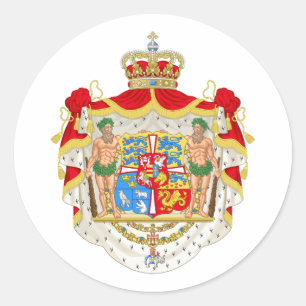 Sticker Rond Armoiries royales vintages du Danemark