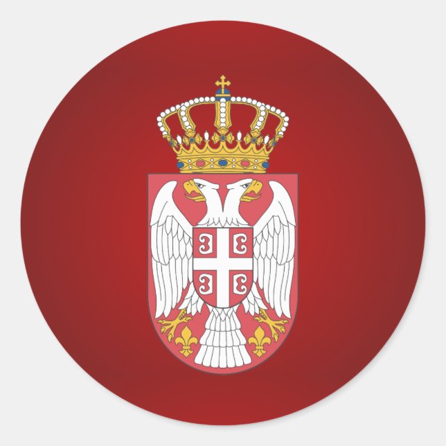 Sticker Rond Armoiries serbes (Devant)