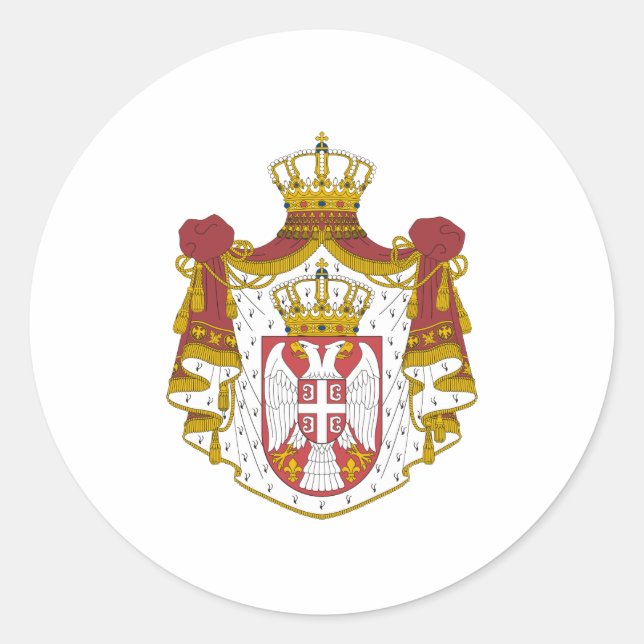 Sticker Rond Armoiries serbes (Devant)