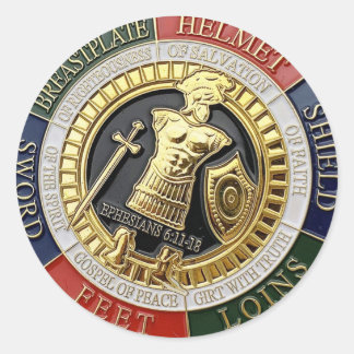 Sticker Rond Armure De Dieu Bouclier De Foi Éphésiens