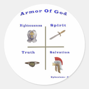 Sticker Rond Armure des T-shirts et de plus de Dieu