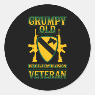 Sticker Rond Army1St Cavalry Division La Première Équipe De L'A