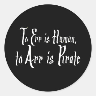 Sticker Rond Arr Pirate