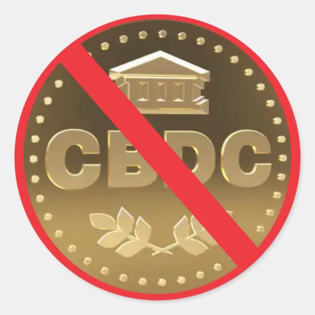 Sticker Rond Arrêt du CBDC (Devant)