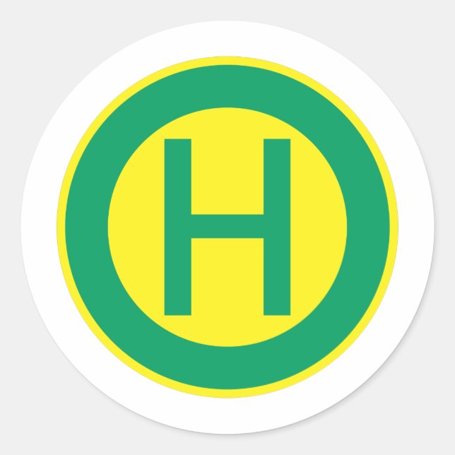 Sticker Rond Arrêt German Bus and Tram Stop Sign (Devant)