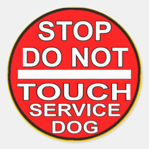 Sticker Rond Arrêt - ne touchez pas