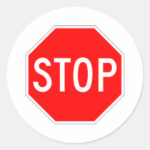 Sticker Rond Arrêter la signature personnalisable