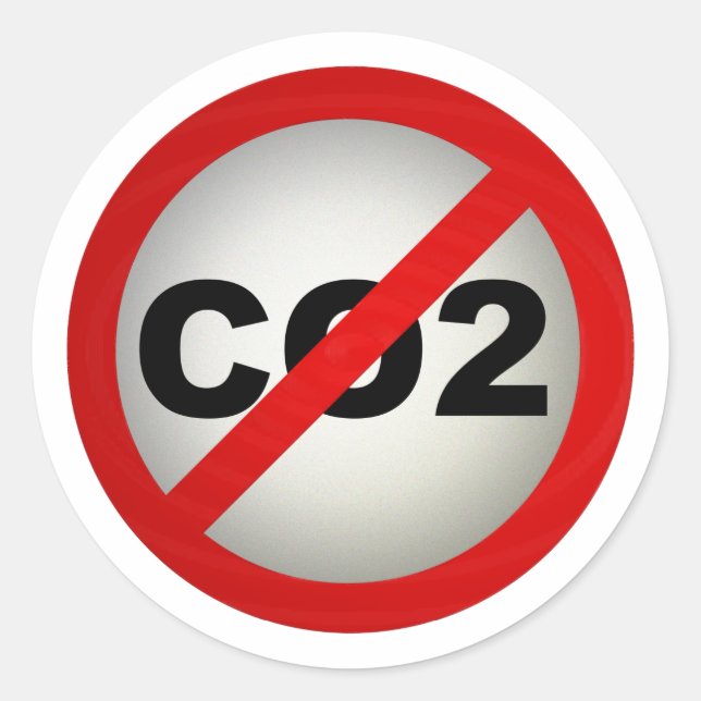 Sticker Rond Arrêter le CO2 (Devant)