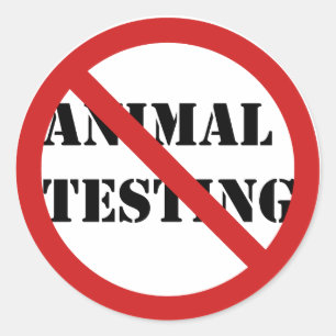 Sticker Rond arrêter l'expérimentation animale