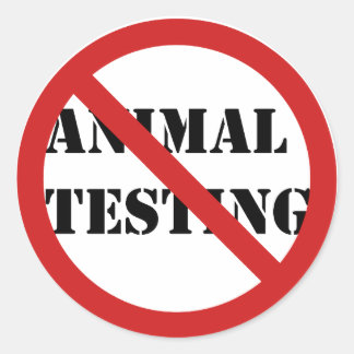 Sticker Rond arrêter l'expérimentation animale