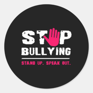 Sticker Rond Arrêter l'intimidation