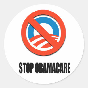 Sticker Rond Arrêter l'Obamacare