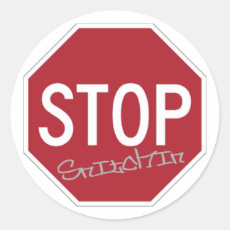 Sticker Rond Arrêter Snitchin