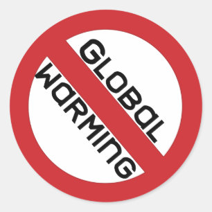 Sticker Rond arrêtez l'autocollant de réchauffement climatique
