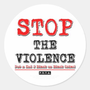 Sticker Rond Arrêtez l'autocollant de violence