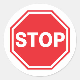 Sticker Rond Arrêtez le décalque de signe