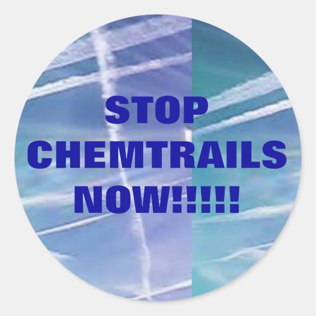 Sticker Rond Arrêtez les chemins maintenant ! ! (Devant)