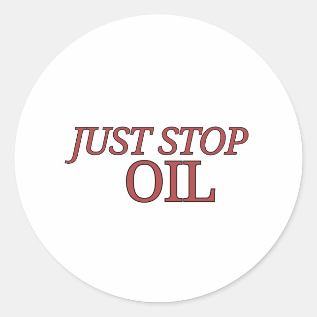 Sticker Rond Arrêtez l'huile (Devant)