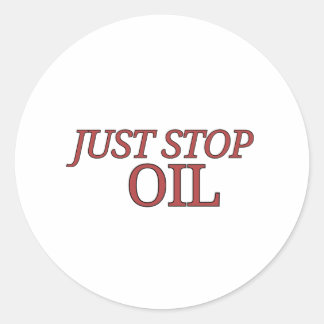 Sticker Rond Arrêtez l'huile