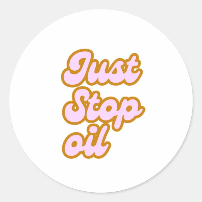 Sticker Rond Arrêtez l'huile (Devant)