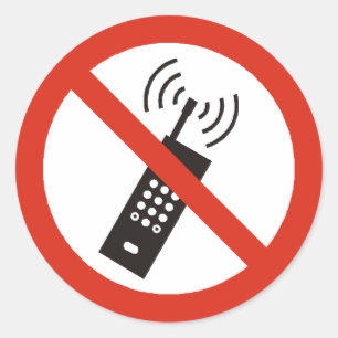 Sticker Rond Arrêtez votre téléphone portable