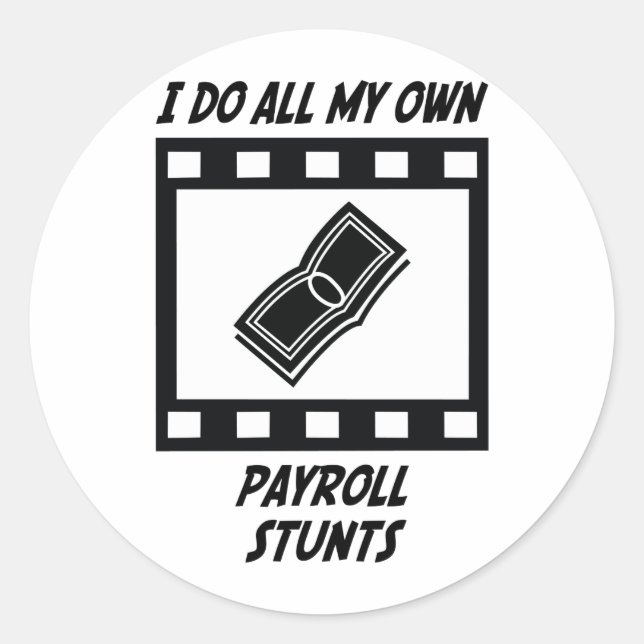 Sticker Rond Arrêts de paie (Devant)