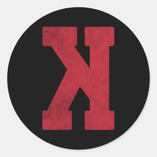 Sticker Rond Arrière K Strikeout Regarder Baseball
