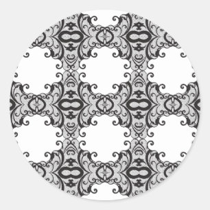Sticker Rond Arrière - plan 2 de dentelle