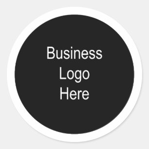 Sticker Rond Arrière - plan blanc du logo de l'entreprise