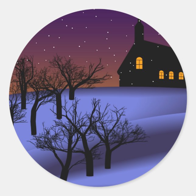 Sticker Rond Arrière - plan Chrismas (Devant)
