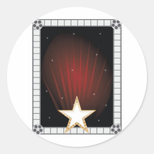 Sticker Rond Arrière - plan de célébrité