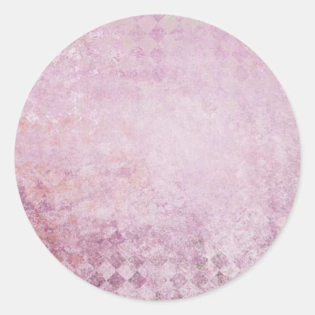 Sticker Rond Arrière - plan de collection de diamants roses (Devant)