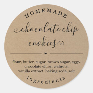 Sticker Rond Arrière - plan de cuisine artisanale personnalisée