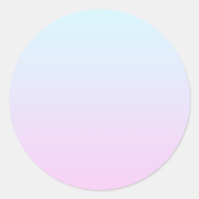 Sticker Rond Arrière - plan de dégradé rose et bleu pastel (Devant)