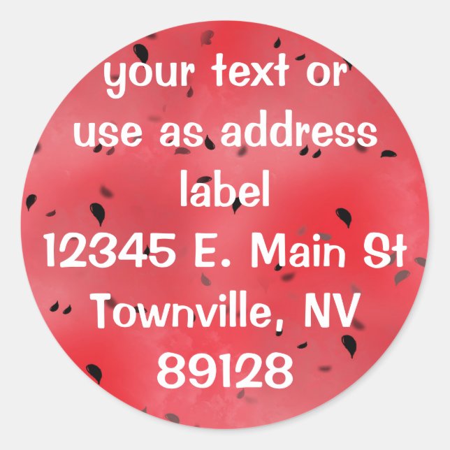 Sticker Rond Arrière - plan de texture de pastèque (Devant)