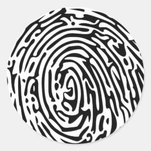 Sticker Rond Arrière - plan d'empreintes digitales