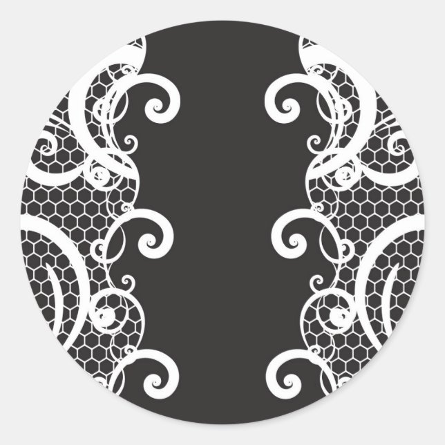Sticker Rond Arrière - plan dentelle 1 (Devant)
