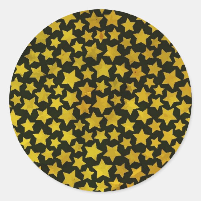Sticker Rond Arrière - plan étoile (Devant)