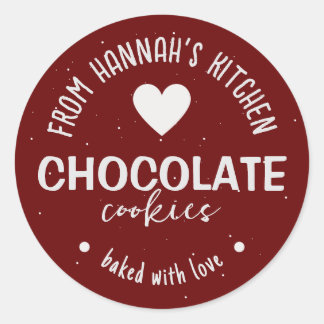 Sticker Rond Arrière - plan Parties scintillant Maroon Cuit Ave